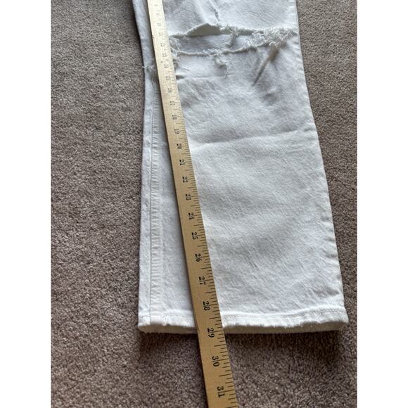NEW Abercrombie & Fitch 32 18s The 90s Relaxed High Rise Curve Love Jeans White - Picture 7 of 12